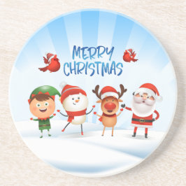 Porta-copos Natal Rudolf A Reindeer e Amigos