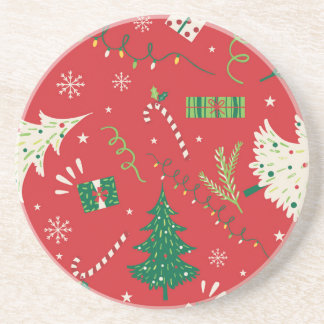 Porta-copos Natal vintage: design ornamental.