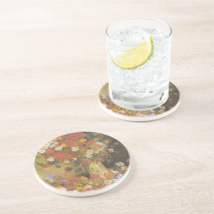 Porta-copos Natureza-morta floral de Van Gogh Papoulas vermelh