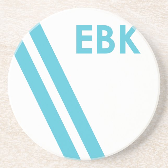 Porta copos náutica da vela - listra de turquesa (Frente)