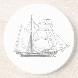 Porta-copos Navio à vela veleiro vintage marítimo