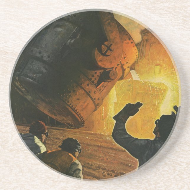 Porta-copos Negócios Antigos, Indústria de Fabricação de Aço (Frente)