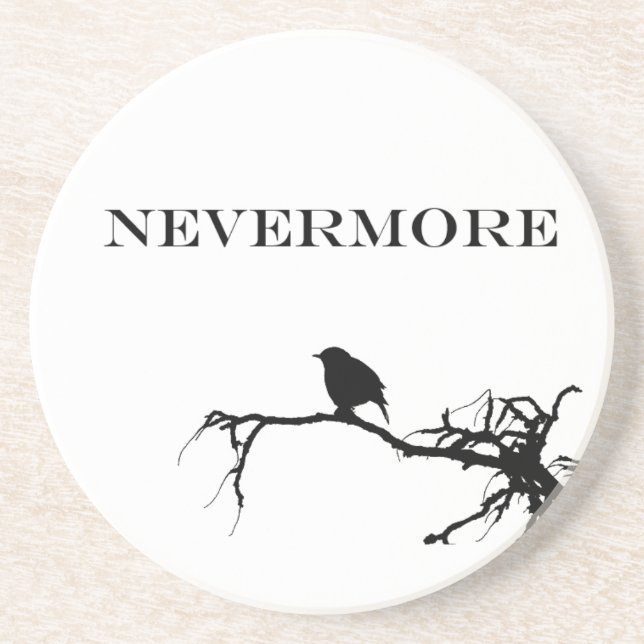 Porta-copos Nevermore Raven Poem Edgar Allan Poe Design (Frente)
