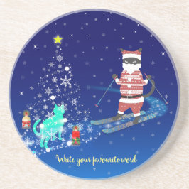 Porta-copos Noite de Aquecimento Cardíaco dos papais noeis