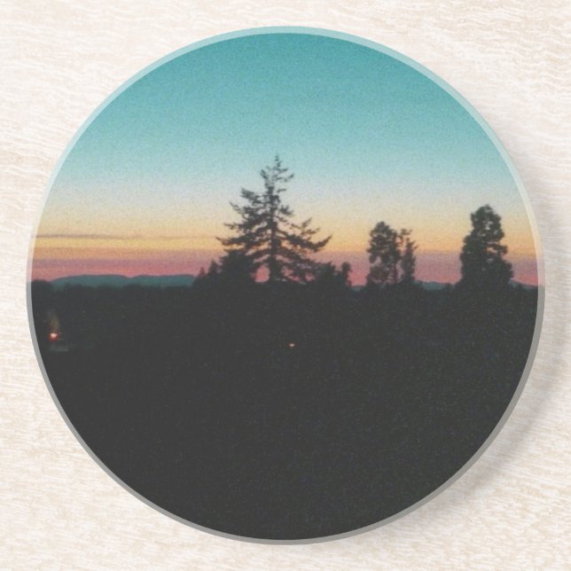 Porta-copos Noite de verão no Pacífico Noroeste (Frente)
