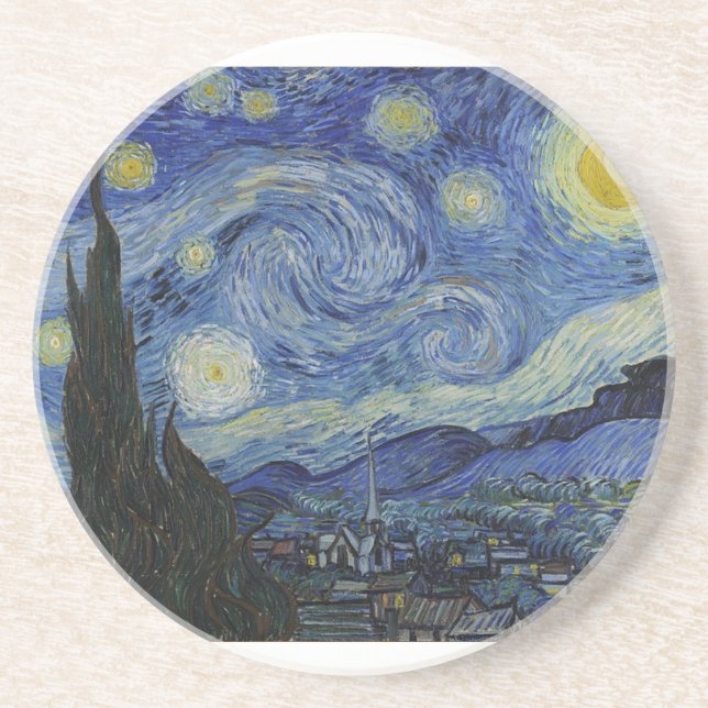 Porta-copos Noite Estrelada de Van Gogh (Frente)