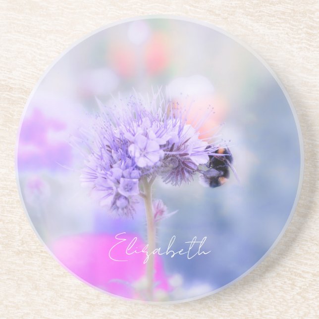 Porta-copos Nome Personalizado de Pequena Abelha (Frente)