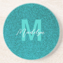 Nome Personalizado Glitter verde elegante