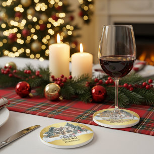 Porta-copos Nosso Primeiro Natal Juntos Nome Personalizado