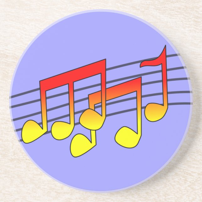 Porta-copos Notas Musicais (Frente)