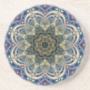 Porta-copos Nova Era Boêmia Yoga Azul Roxo Mandala