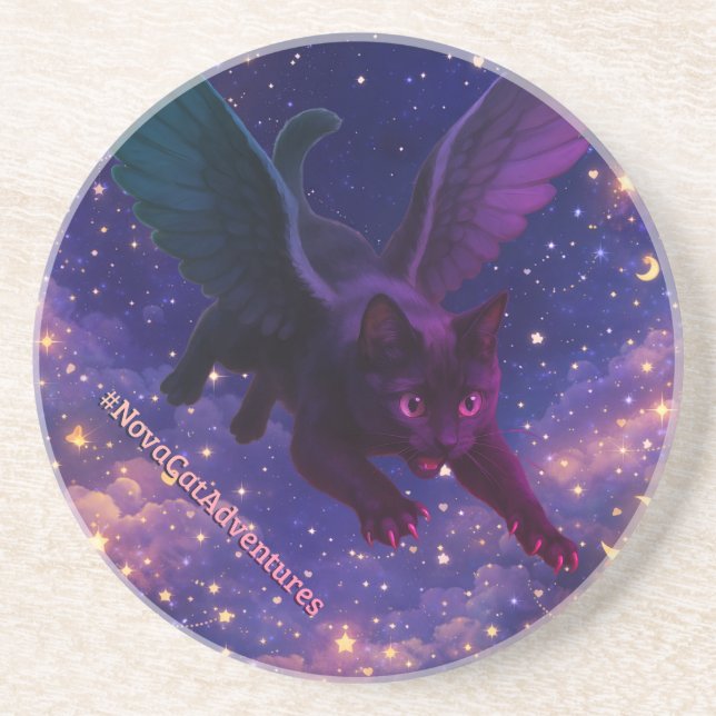 Porta-copos #NovaCatAdventures – Montanha-russa Winged v3 (Frente)