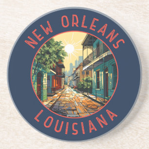 Porta-copos Novo Orleans Louisiana Circulo Retroafstício
