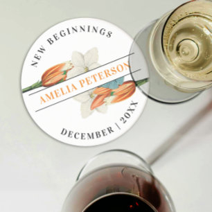 Porta-copos Novos Começos Retron White Lily Floral