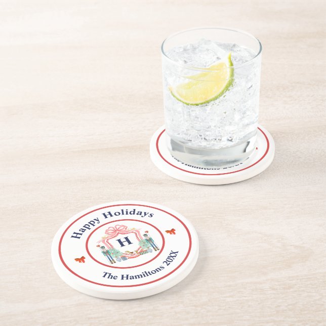 Porta-copos Noz-cracker Monograma Natal (Lateral)