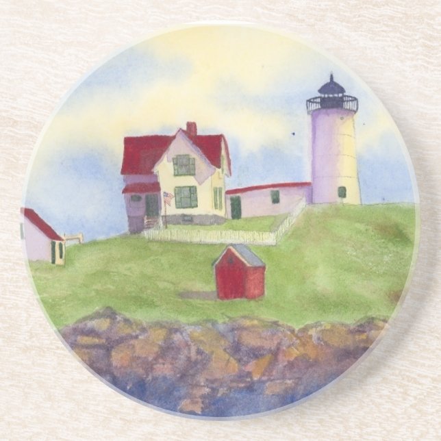 Porta-copos Nubble Light House York Maine (Frente)