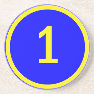 Porta-copos número 1 em círculo