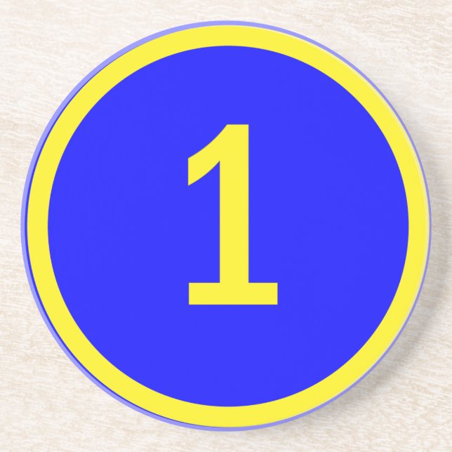 Porta-copos número 1 em círculo (Frente)