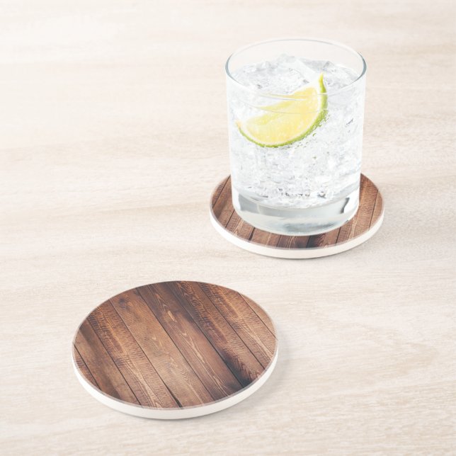 Porta-copos O aspecto da madeira real (Lateral)