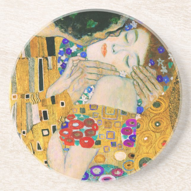 Porta-copos O Beijo de Gustav Klimt (Frente)