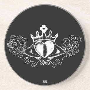 Porta-copos O Claddagh (branco)