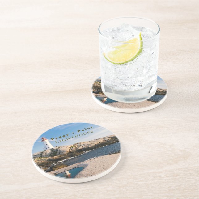 Porta-copos O Farol Ponto de Peggy no Atlântico Canadá (Lateral)