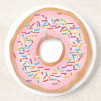 O glacé cor-de-rosa da rosquinha polvilha a filhós