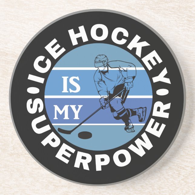 Porta-copos O Hóquei No Gelo É A Minha Superpotência (Frente)