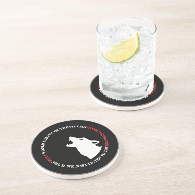 Porta-copos O lobo seria sempre o vilão (Lateral)