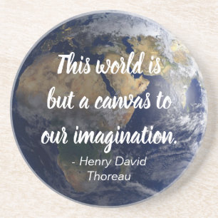 Porta-copos O mundo é uma citação inspiradora Canvas