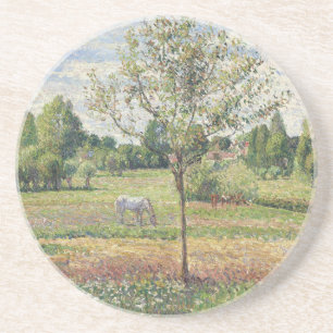 Porta-copos O Prado com Cavalo Cinzento, Eragny, Pintura a Óle