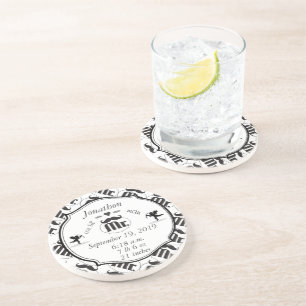 Porta-copos O Sr. Mustache Lil Man Baby Boy Stats