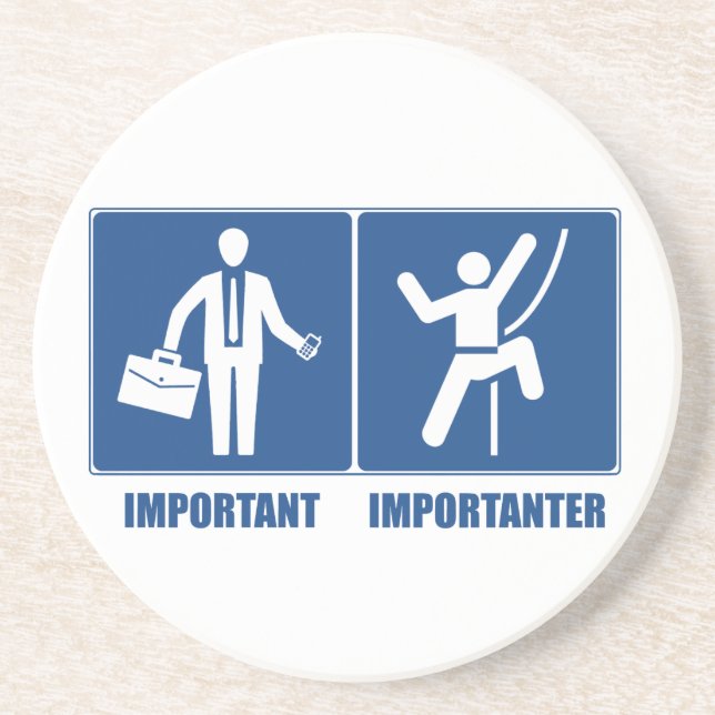 Porta-copos O Trabalho É Importante, A Subida É Importante (Frente)