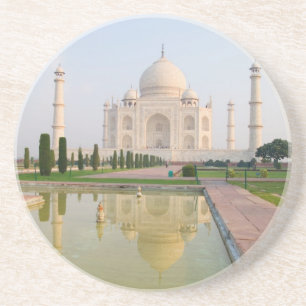 Porta-copos O tranquilo e pacífico Taj Mahal ao nascer do sol,