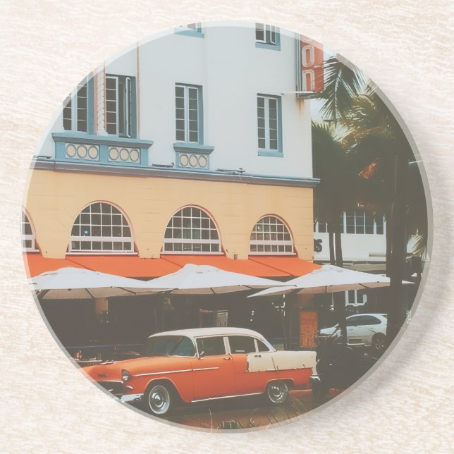 Porta-copos Ocean Drive, South Beach, Miami (Frente)