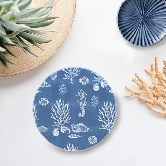 Porta-copos Oceano Atlântico em Azul e Branco (Criador carregado)