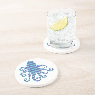 Porta-copos Octopus com risca azul