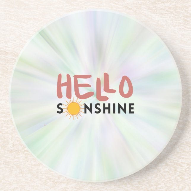 Porta-copos Olá, Sonshine, Sun Rays, Verões de Verão (Frente)