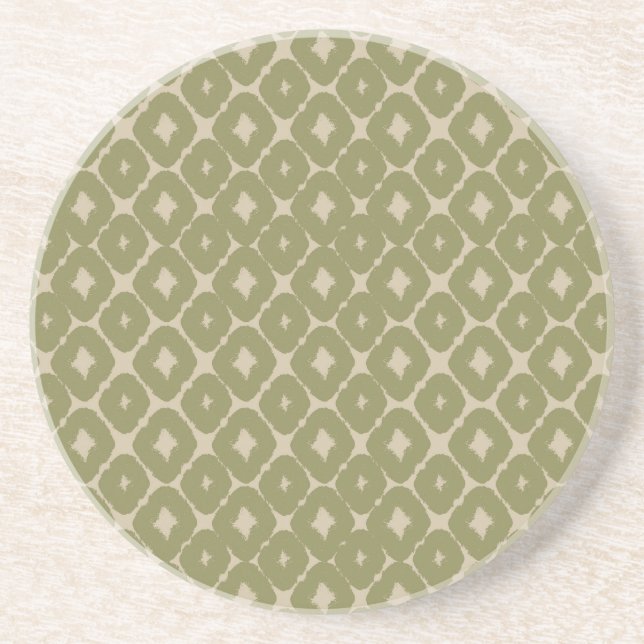 Porta-copos Olive and cream Boho Geometric Throw Pillow (Frente)