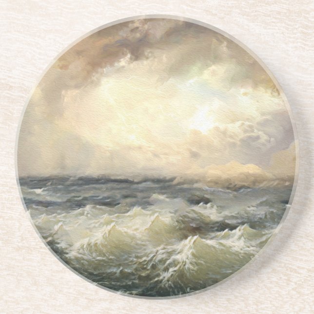 Porta-copos Ondas de Tempestade Oceânica (Frente)