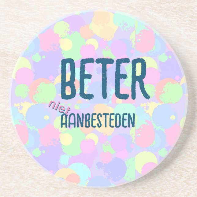 Porta-copos Onderzetters Beter niet aanbesteden (Frente)