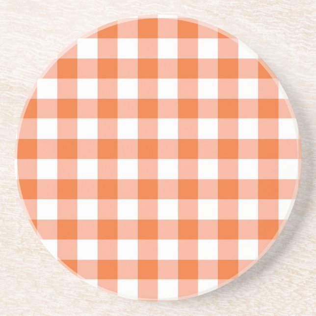 Porta copos Orange Gingham (Frente)