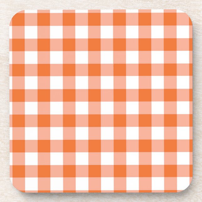 Porta copos Orange Gingham (Frente)