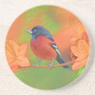 Porta-copos Orchard Oriole Songbird Pintura Original