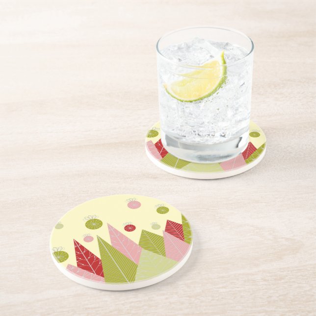 Porta-copos Ornamentos e Árvores Ilustração de Natal (Lateral)