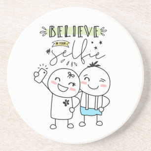 Porta-copos Os Woolies acreditam na sua citação #selfie Engraç