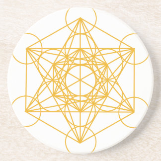 Porta-copos Ouro do cubo de Metatron
