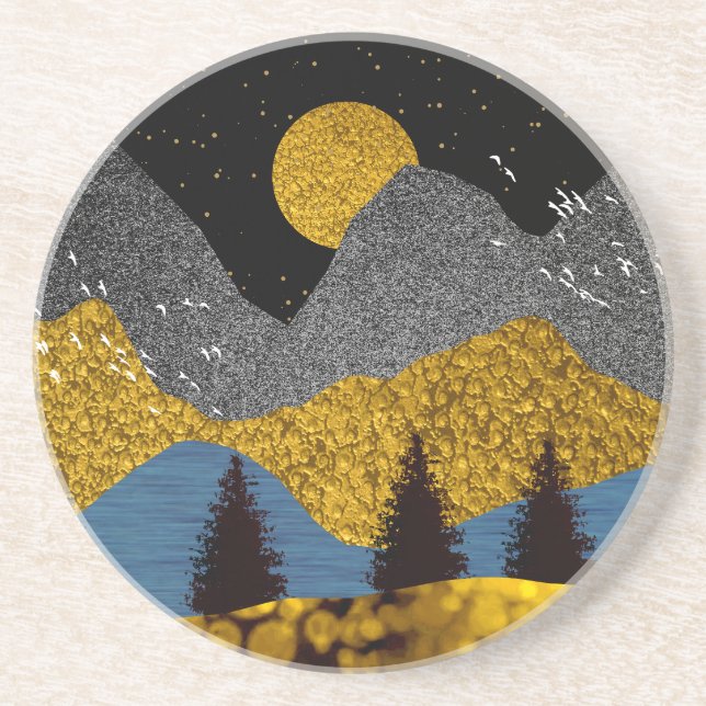 Porta-copos Ouro Noite (Frente)