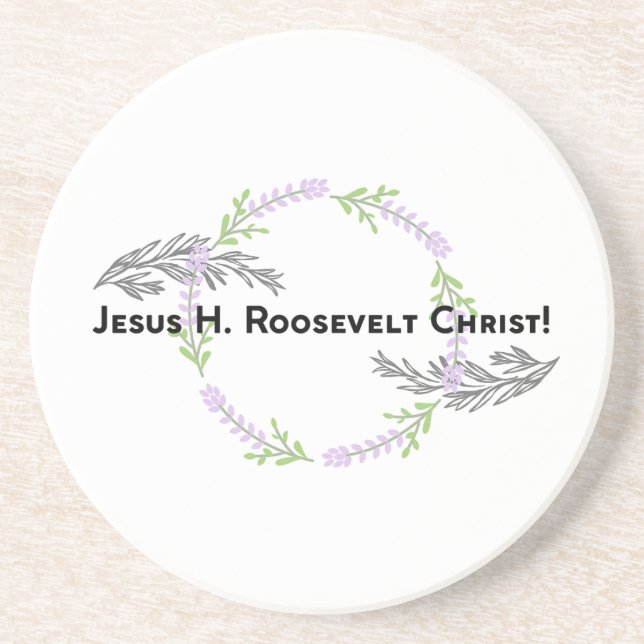 Porta-copos Outlander Claire JESUS H. ROOSEVELT CRISTO Engraça (Frente)