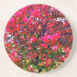 Porta-copos Outono rosa deixa árvores